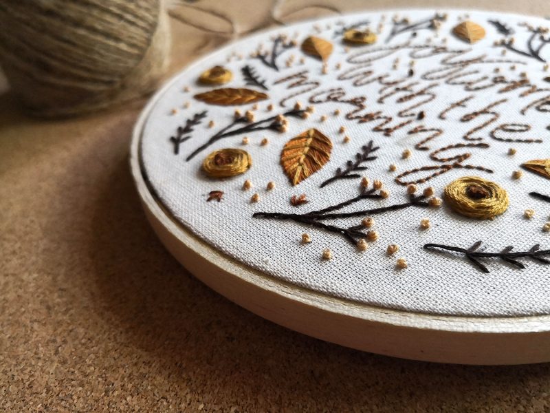 Joy Comes with the Morning Hand Embroidery Hoop Art