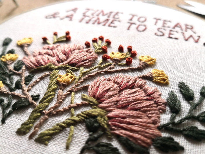 A Time To Sew Hand Embroidery Art Decor