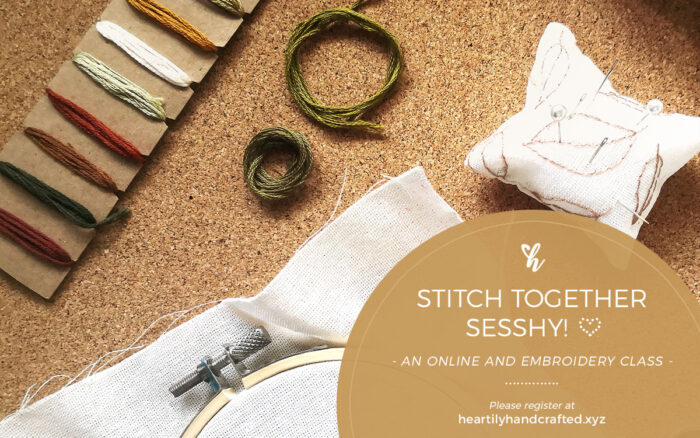 Stitch Together Sesshy (Online Hand Embroidery Class Philippines) - Heartily Handcrafted
