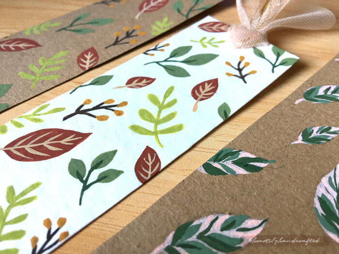 Hand Painted Botanical Bookmarks