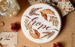 Hope Autumn Wreath Hand Embroidery